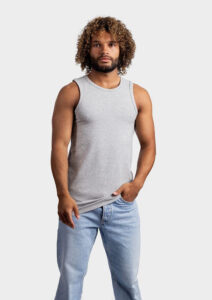 Lemon & Soda Sport singlet voor heren - zwart - mouwloos shirtje - katoen/elastaan - ademend